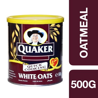 Quaker Quick Cooking White Oats 500g ++ เควกเกอร์ ข้าวโอ๊ตแบบสุกเร็ว 500g