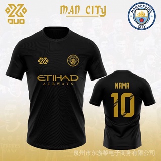 เสื้อกีฬาแขนสั้น ลายทีมชาติฟุตบอล jersey New Edition Black Gold ชุดเหย้า