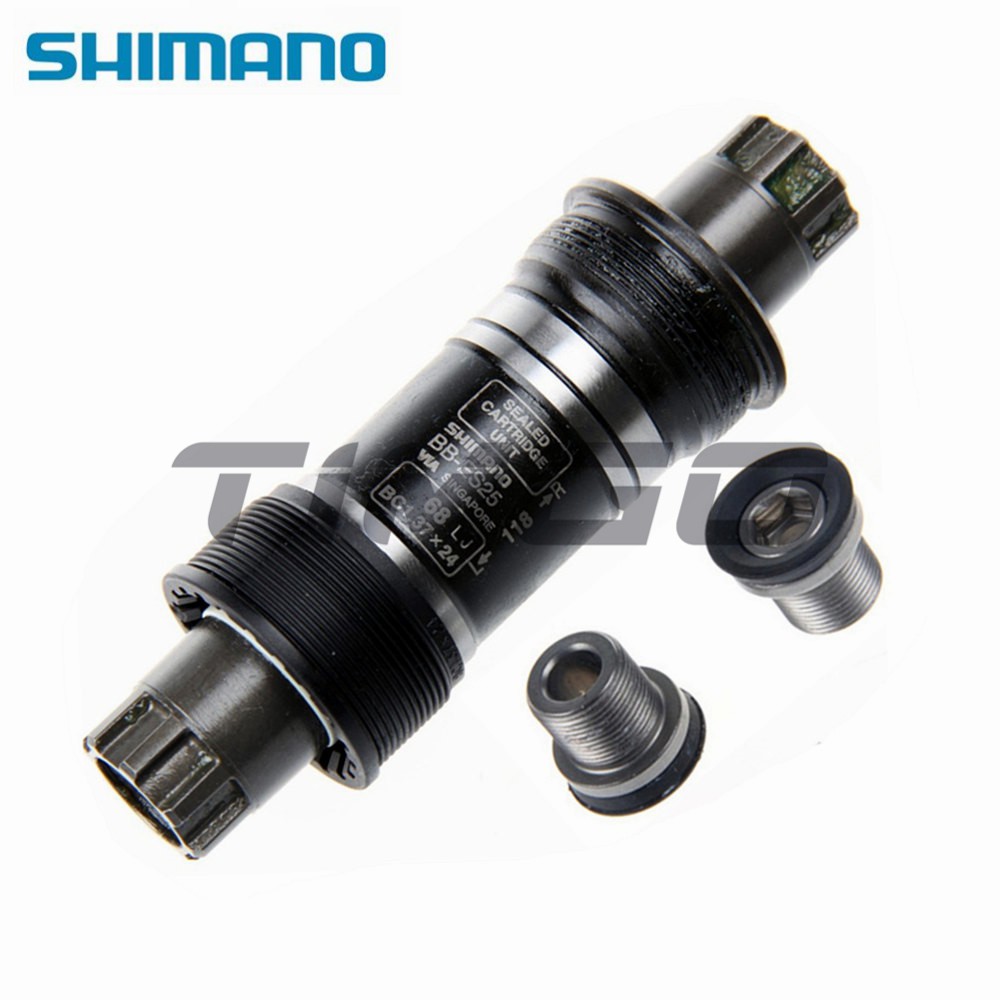 Shimano BB-ES300 BB-ES25 Octalink V2 วงเล ็ บด ้ านล ่ างปิดผนึก 68 ×113/118121/126mm ด ้ ายภาษาอังกฤษ BC1.37 กล ่ อง x 24T 2 สลักเกลียว