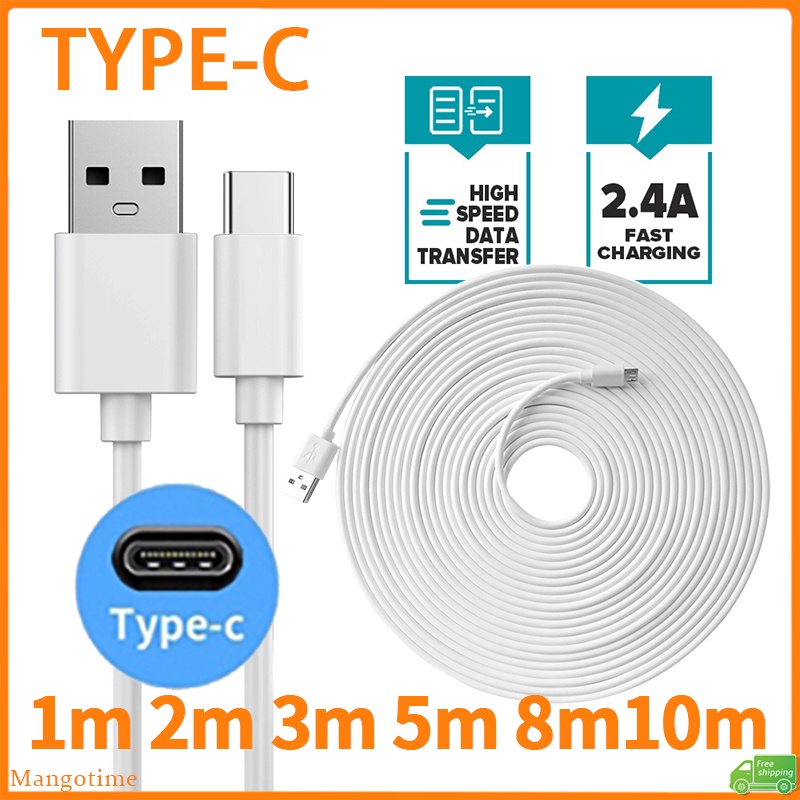 Fast ShipLong USB Type C สายชาร์จ 1M 2M 3M 5M 8M 10M USB C Type C สายชาร์จสายชาร์จข้อมูลสําหรับ Type