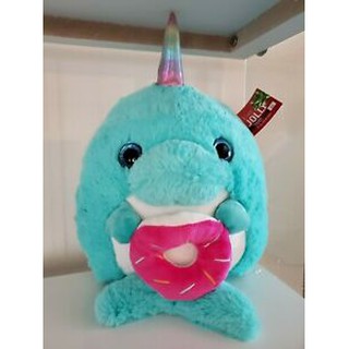 ตุ๊กตาปลายูนิคอร์น งานBe Jolly Round Animal Stuff Toy Narwhal 11 นิ้ว