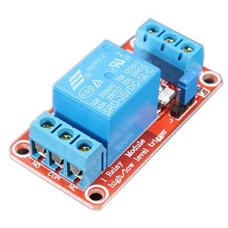 ร้านในไทย 5V 12V 1-Ch Relay Module L/H Trigger 10A 250VAC with LED:บอร์ดรีเลย์ 1 ช่อง ใช้ไฟ 5โวล 10A  250V ส่งของทุกวัน