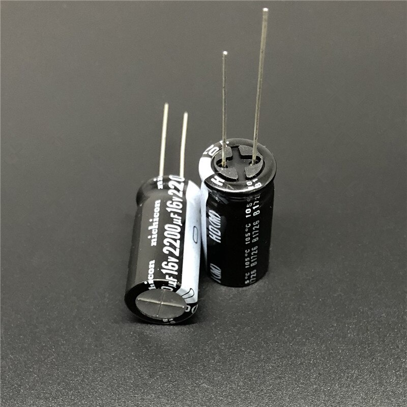 10 ชิ้น 2200uF 16V NICHICON HD Series 12.5x25 มม.ความต้านทานต่ํามาก 16V2200uF ตัวเก็บประจุอลูมิเนียมอิเล็กโทรลีติค