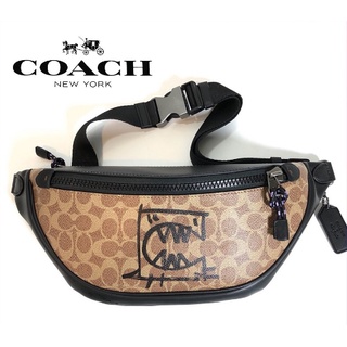 กระเป๋า Coach แท้ F75761 กระเป๋าคาดเอวผู้ชาย / crossbody bag / กระเป๋าคาดอก / กระเป๋าหน้าอก