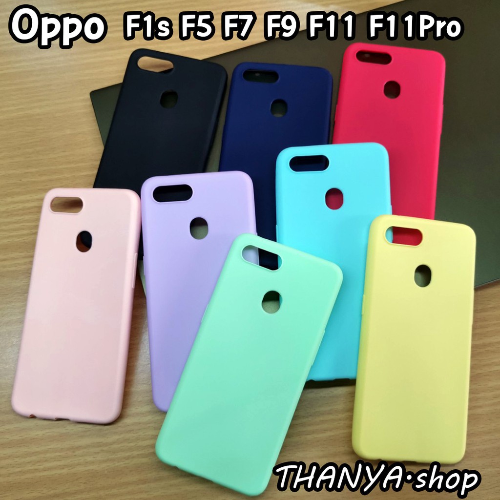 เคสและซองมือถือเคสซิลิโคนสีพาสเทล Oppo F5|F7|F9|F11Pro|F1s(A59)|A10|A20|A30|A50|A10s|A20s|A30s|A50s|