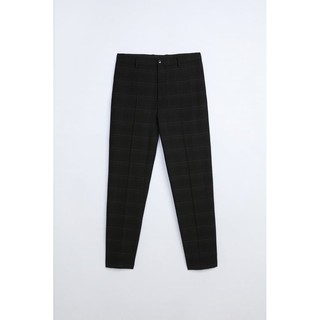 Zara manกางเกงสแลคขายาว ทรงเดฟ(Super skinny) สีกำลายตาราง