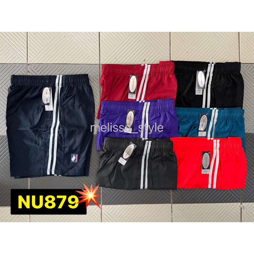 กางเกงขาสั้น NU Sports รุ่น879 กางเกงใส่นอน ของแท้ ผ้าไมโคร เอวยางยืด ขายดี!!