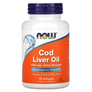 Now Foods, Cod Liver Oil, Extra Strength, 1,000 mg [ 90 Softgels ] Now Foods, Cod Liver 1000 mg ,21st Century Cod Liver