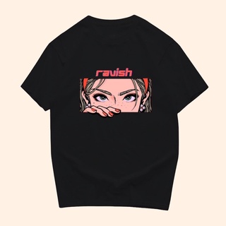 เสื้อยืด สกรีน ลาย looking my eyes ฟอนต์ แดง พร้อมส่ง🔥