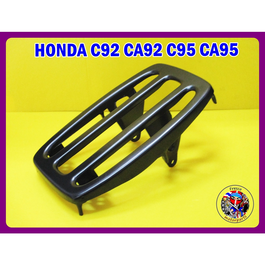 ตะแกรงหลัง ตะแกรงเหล็กหลังเบาะนั่ง ตะแกรงเหล็ก สีดำ - HONDA C92 CA92 C95 CA95 REAR STEEL GRATING BLA