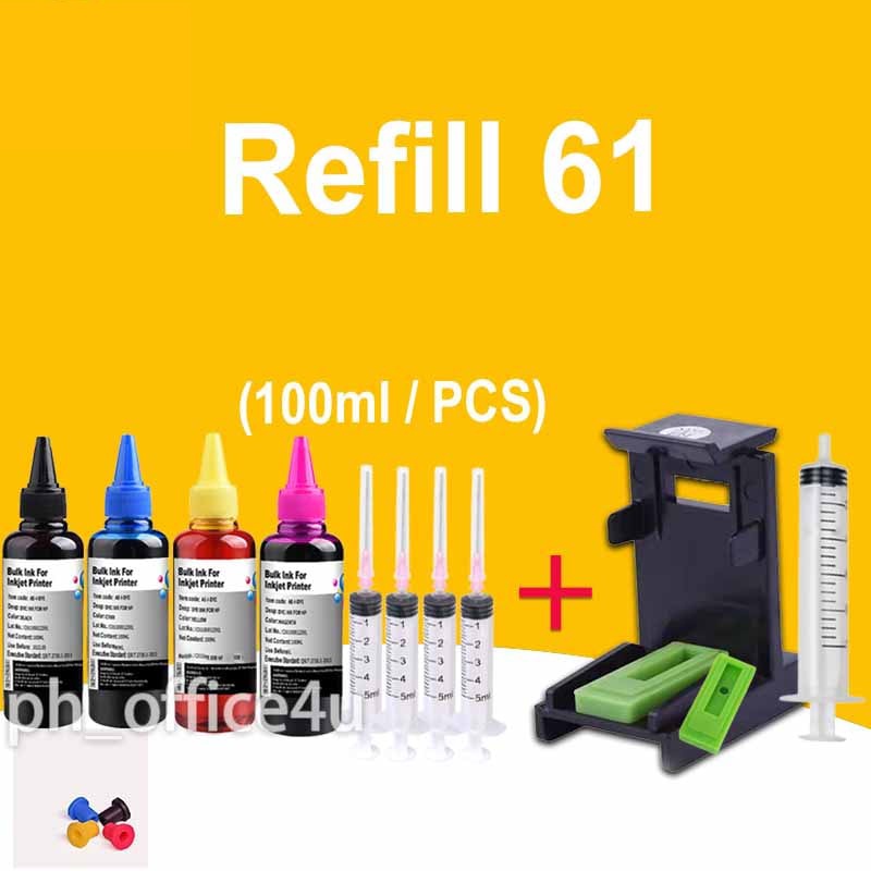 เข้ากันได้ HP61 หมึก  61XL สีดำ 61XL ตลับหมึกรีฟิลเข้ากันได้สำหรับ  1010 1011 1012 1050 1510 2050 2510 3050 4500 4630 4