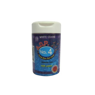 White Crane อาหารปลาชนิดเม็ด สูตร ADP เบอร์ 4 (50 G)