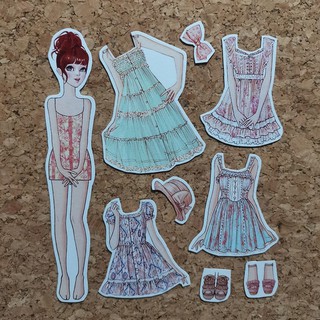 Paper Doll 01 แต่งตัวตุ๊กตาแม่เหล็กยาง แต่งตัวตุ๊กตากระดาษ แม่เหล็กติดตู้เย็นแต่งตัวตุ๊กตา ตุ๊กตาแม่เหล็ก ของขวัญวันเด็ก