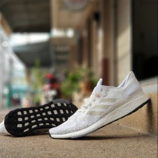 ADIDAS Pureboost DPR รองเท้าวิ่ง พื้นบูส สีเบจหรูหรา ของแท้ล้าน%