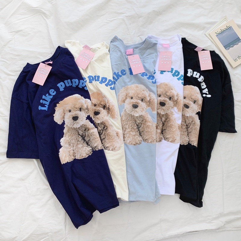 Sugarbeetshop | S02 Like puppy ! เสื้อโอเวอร์ไซต์ oversize เสื้อยืดผ้า cotton