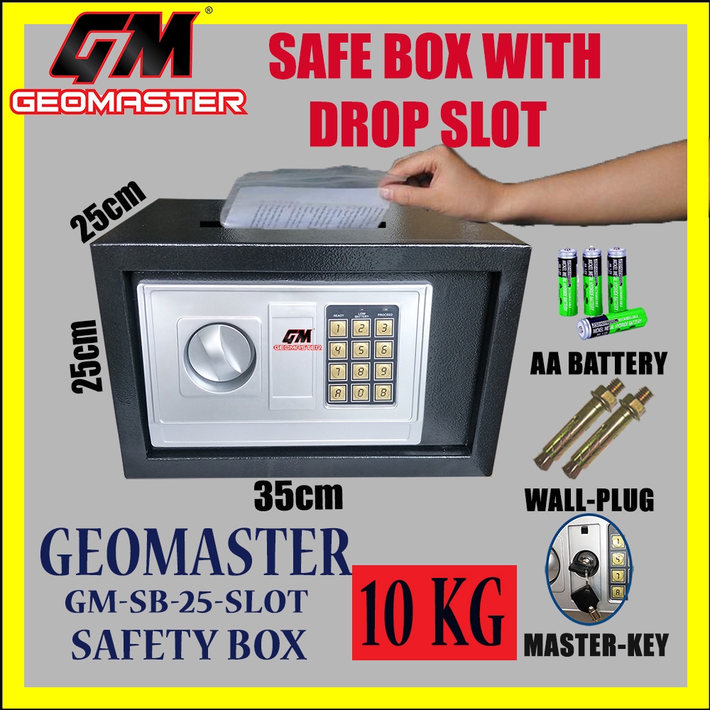 GEOMASTER GM-25 Drop Slot Deposit Safe Box /กล่องนิรภัย GM25-DS(หนา)