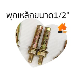 [9.15โค้ดPSKX149+เก็บโค้ดส่งฟรี] พุกเหล็กกันสนิม 10,20 ตัว ขนาด 1/2 นิ้ว (4 หุน) พุ๊กเหล็กป้องกันสนิม