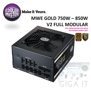 Cooler Master Power Supply MWE Gold 850 / 750 V2 Full Modular (850W/750W 80Plus Gold) PSU รับประกันศูนย์ 10 ปี