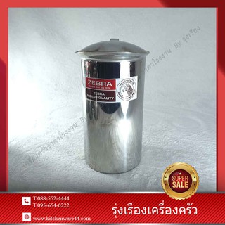 เหยือกน้ำสแตนเลส 1.5 ลิตร แบบมีฝา ตรา : หัวม้าลาย ขนาด : 13.5x16x20 ซม.