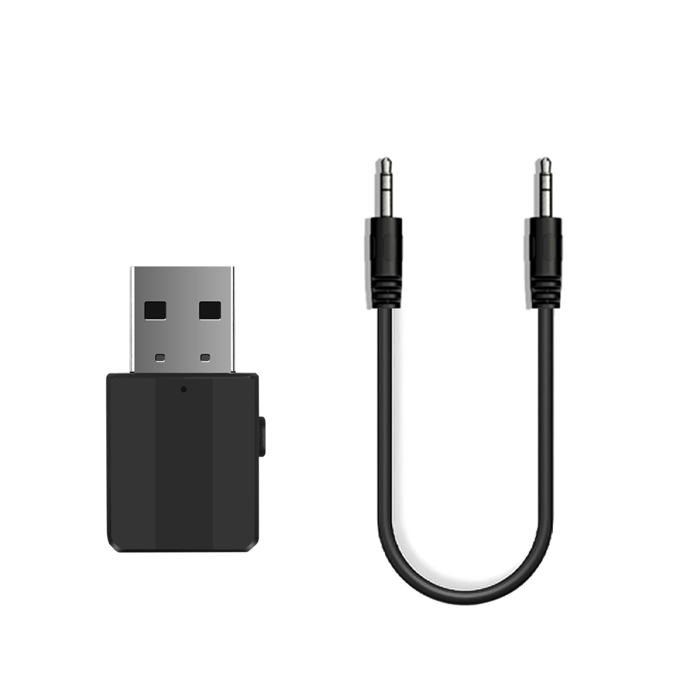 2 in 1 อะแดปเตอร์รับและส่งสัญญาณเสียง บลูทูธ 5.0 แบบไร้สาย หัว USB