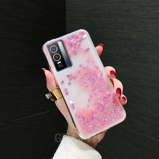 เคสโทรศัพท์ Vivo Y76 5G V23 V23e Y33T Y21T Y33s Y21s V21 5G V20 Pro V20 SE Y52 Y72 Y31 Y12A Y12s Y20 Y20sG Y20s Handphone Case Quicksand Flow Glitter Water Moving Transparent Silicone Cover Case เคสVivoV23 VivoY76 VivoY33T