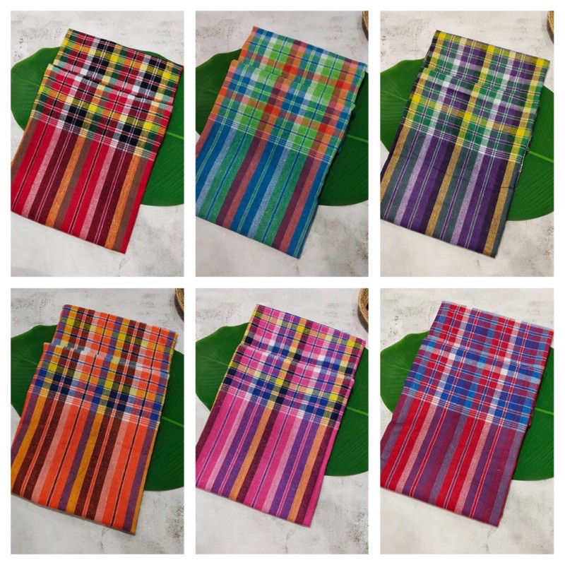 ผ้าขาวม้าฝ้าย เนื้อนิ่ม เย็บริม80x180cm