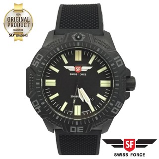 Swiss Force Quartz Mens Watchc ADVENTURE ll Black/Grey Carbon Fiber รุ่น SFB05-P-BKGY