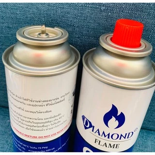 แก๊สกระป๋อง 🔥ส่งด่วน!🔥[2 กระป๋อง] แก๊สเตาปิคนิค Diamond Flame น้ำหนักรวมกระป๋อง 355 กรัม