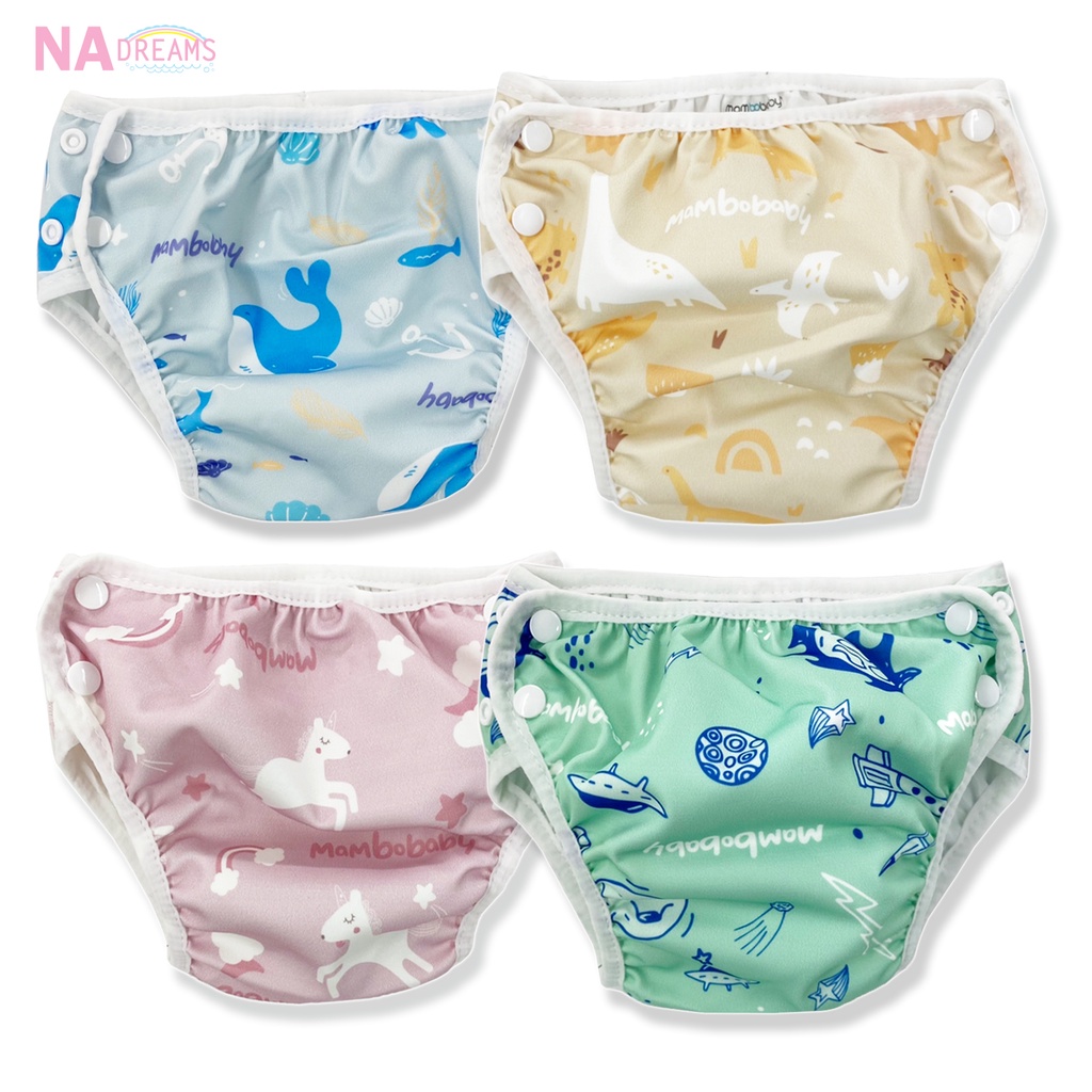 Mambobaby แพมเพิสว่ายน้ำเด็ก ผ้าอ้อมว่ายน้ำเด็ก 0 - 24 เดือน (0-15 kg) กางเกงผ้าอ้อมใส่ว่ายน้ำ แพมเพิสว่ายน้ำ