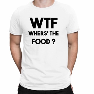 tshirtเสื้อยืดคอกลมฤดูร้อนGildan เสื้อยืดผ้าฝ้าย 100% พิมพ์ลาย Wtfwhere food สไตล์ฮิปฮอป สําหรับผู้ชายSto4XL