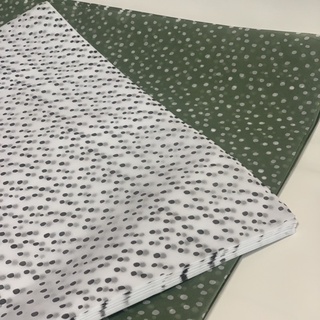 Tissue paper | กระดาษห่อสินค้าลายจุด พิมพ์ด้วยหมึกถั่วเหลือง  38*40ซม (ขั้นต่ำ 50 แผ่น)