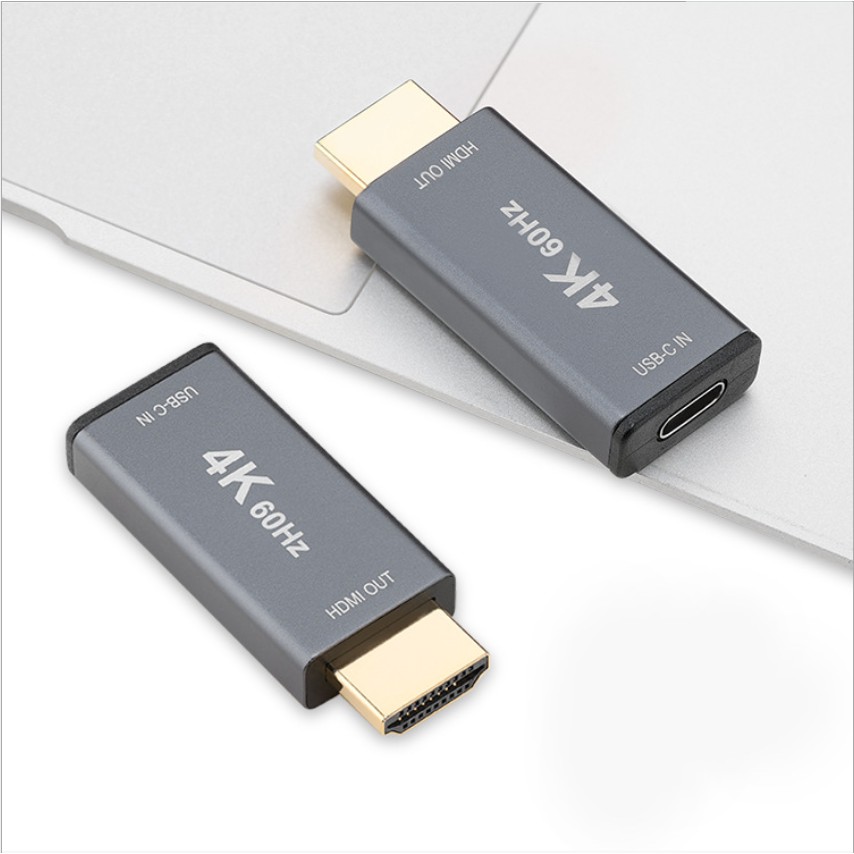 อะแดปเตอร์ USB-C 3.1 หญิงเป็น HDMI ชาย, Thunderbolt 3 ถึง HDMI 4K 60Hz Type C 3.1 อินพุตเป็นอะแดปเตอร์เอาต์พุต HDMI