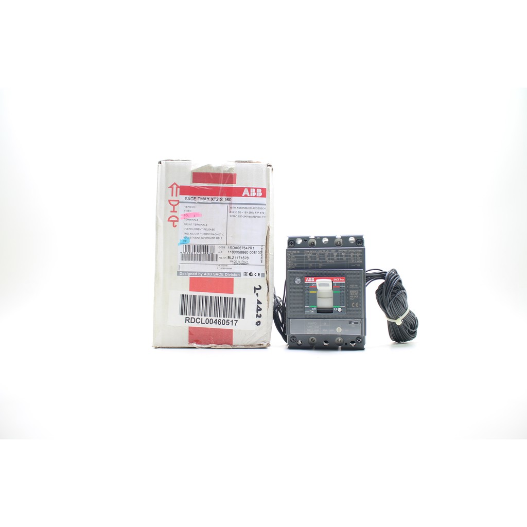 Tmax XT2 S160 ABB MCCB เซอร์กิตเบรกเกอร์ 1SDA067547R1 AUX-C 3Q + 1SY 250V F/P XT2 SOR-C 220-(240Vac/