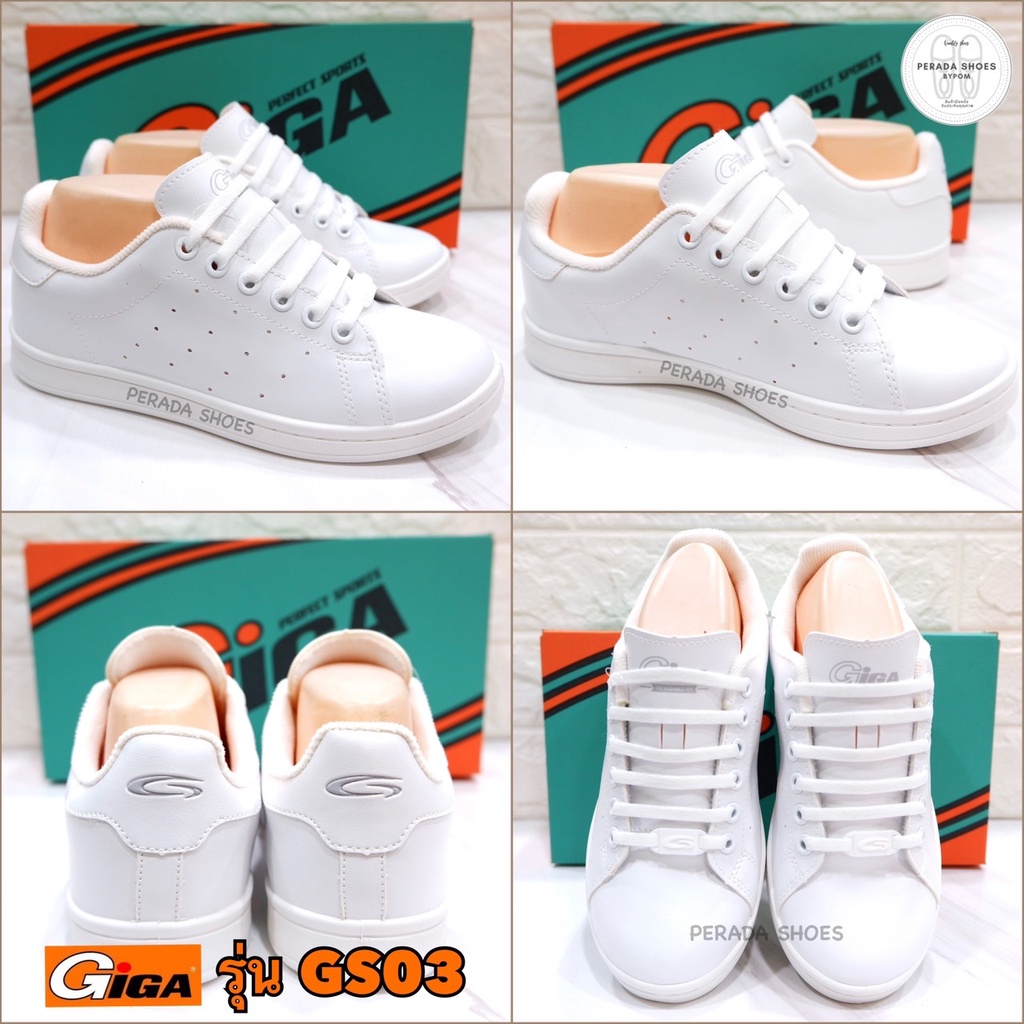 GIGA รุ่น GS03 รองเท้าพละ รองเท้าผ้าใบ แบบหนัง ไซส์ 36-41