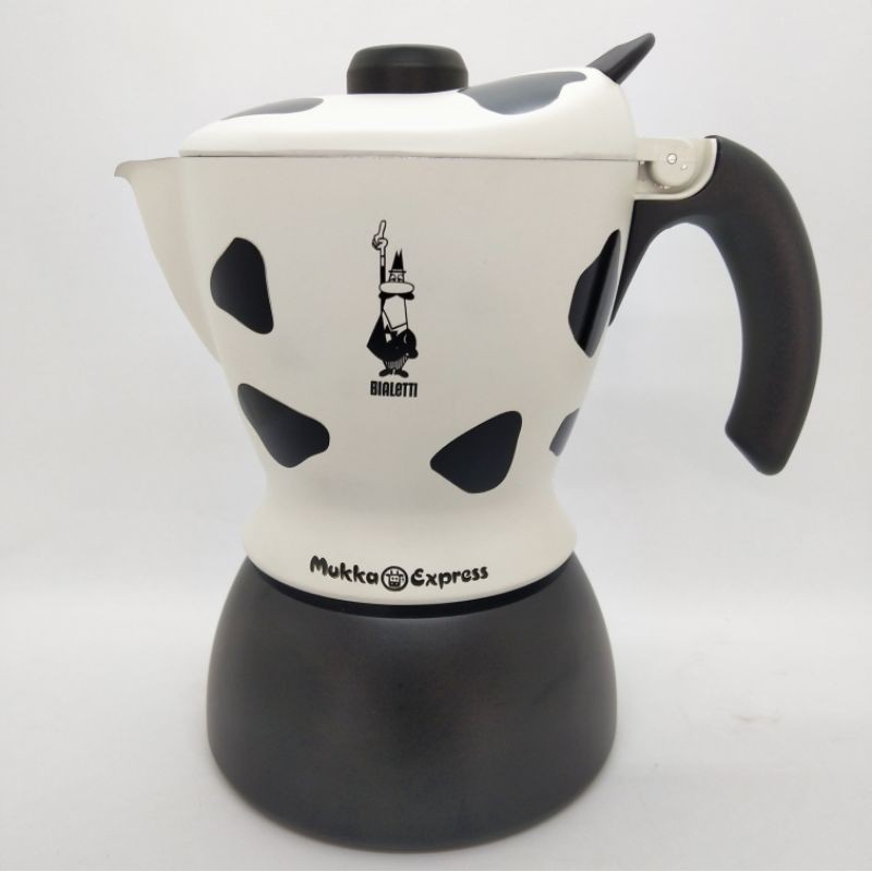 Bialetti mukka express 2 cup หม้อต้มกาแฟ ลายวัว