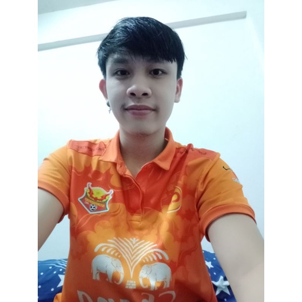 เสื้อคอปกกีฬาสีส้มชาย