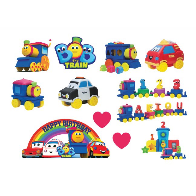 BOB THE TRAIN คุณภาพสูงกระดาษเค้ก Topper Kek เค้กตกแต่ง Cupcake Topper