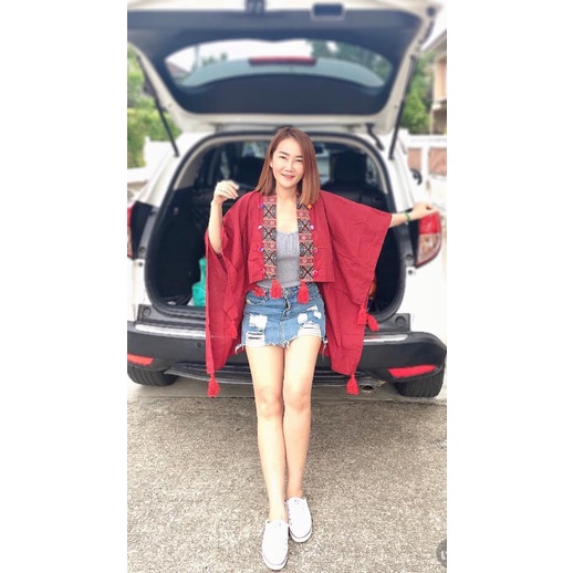เสื้อคลุมผ้าฝ้าย ทรงค้างคาว มีหลายสีจ้าาา