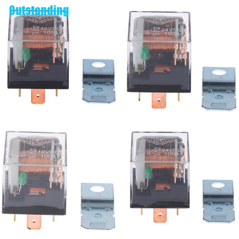Takashiflower รีเลย์กันน้ํา 12v 24v 100a 4pin 5pin Spdt สําหรับรถยนต์