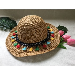 พร้อมส่ง👒หมวกสาน หมวกแฟชั่น
