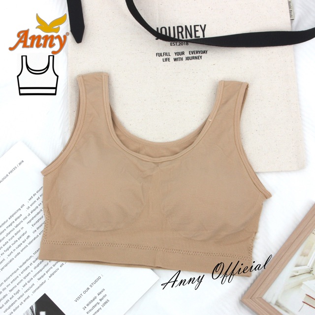 ชุดชั้นใน บราAnnyทรงเสื้อกล้าม แบบสวม ไร้โครง เนื้อผ้านุ่ม ใส่สบาย@048