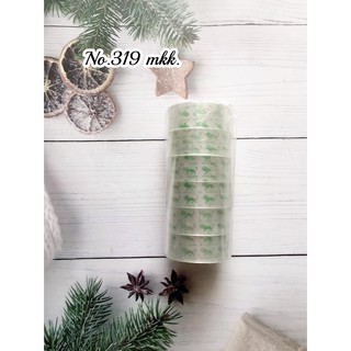 {ยกแพ็ค 6 ม้วน} เทปใสเล็ก ขนาดแกน 1.8cm  No.319