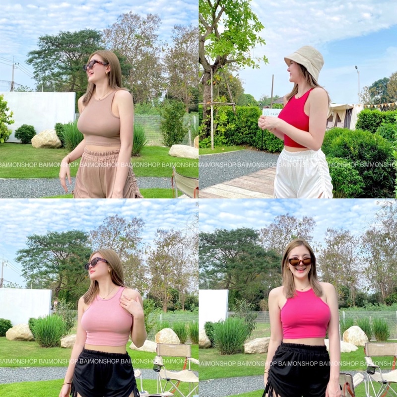 Java wa shop เสื้อกล้าม #เสื้อครอปสายฝอ งานผ้าร่องเล็กงานสวยมากๆ ใส่แล้วน่ารักสุดๆ  อก32-34″ ยาว 9″ สีตามรูป ราคา ถูกที่สุด ดีลบีเคเค รูปภาพหลัก