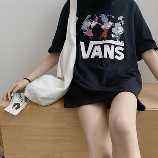 เสื้อยืดใหม่ 2022Vans เสื้อยืดลําลองสําหรับผู้ชายผู้หญิงแขนสั้นคอก ลมเหมาะกับการเล่นกีฬาL XL  XXL 3XL