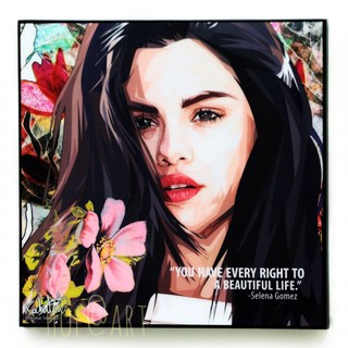 Selena Gomez เซลีน่า โกเมซ นักร้อง นักแต่งเพลง Billboard รูปภาพ​ติดผนัง pop art กรอบรูป แต่งบ้าน ของขวัญ โปสเตอร์ รูปภาพ