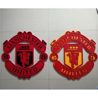 40 cm. โลโก้ Man U  เกะสลัก แมนเซสเตอ ยูไนเต็ด