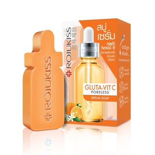 Rojukiss Gluta Vit C Serum Soap สบู่ล้างหน้า โรจูคิส กลูต้า-วิต ซี พอร์เลส เซรั่ม โซป ขนาด 70 กรัม.