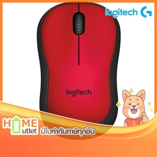 LOGITECH M221 SILENT PLUS WIRELESS MOUSE-RED รุ่น M221CORDLESSMS Red (15861)