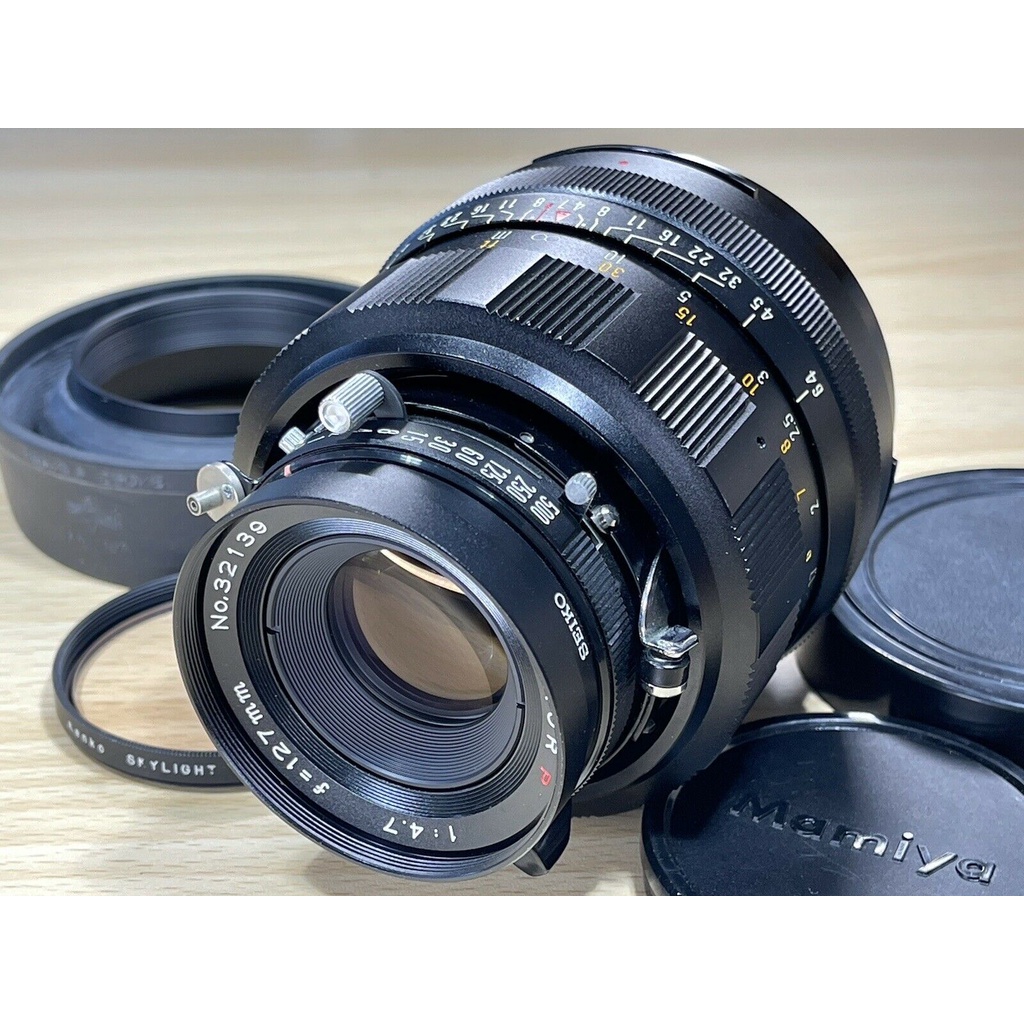 Mamiya Sekor P 127 มม. F/4.7 สําหรับ Universal Press Super 23 * พร้อมตัวกรองฝากระโปรง * 【ส่งตรงจากญี