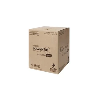 ยกลัง กระดาษเช็ดมือ RiverPro สีน้ำตาล 2 ชั้น 250 แผ่น x 24ห่อ